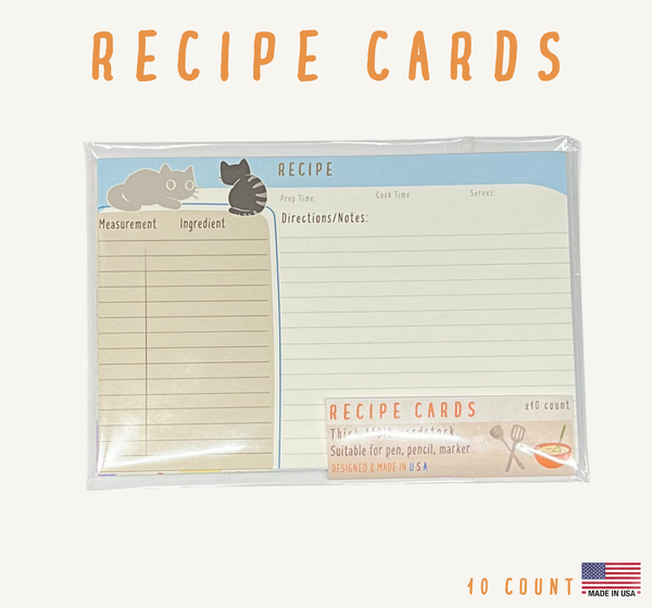 Recipe Cards - Blue Friends