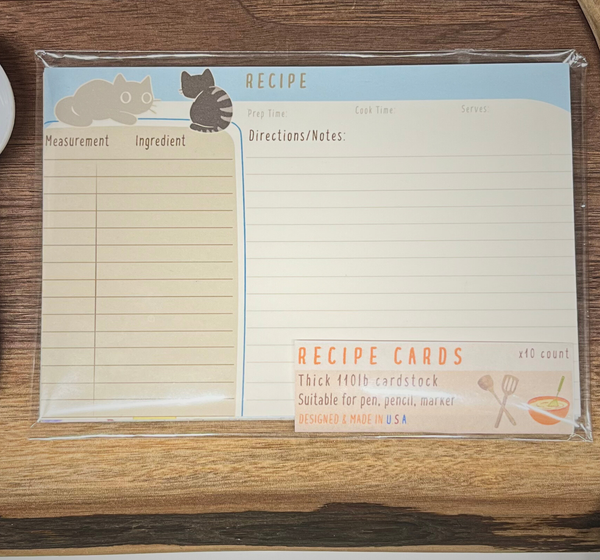 Recipe Cards - Blue Friends