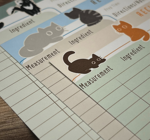 Recipe Cards - Blue Friends