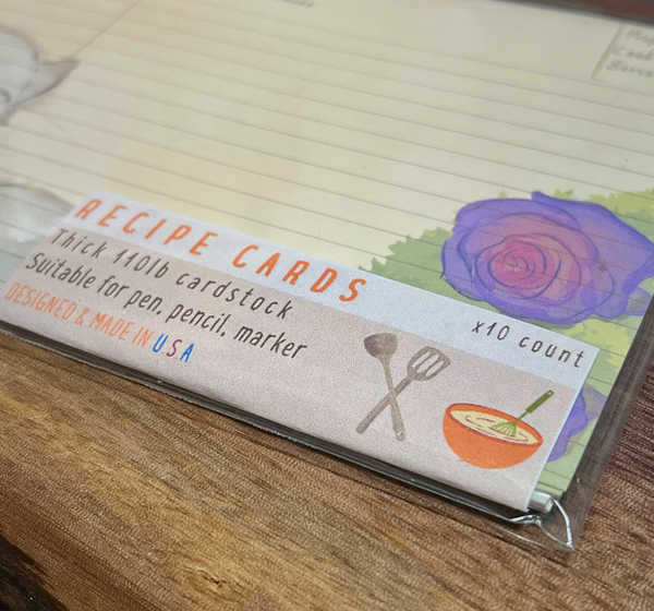 Recipe Cards - Cottage Roses