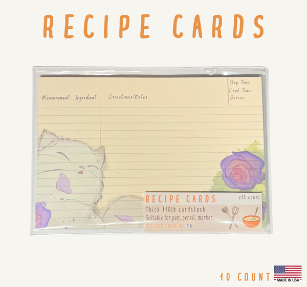 Recipe Cards - Cottage Roses