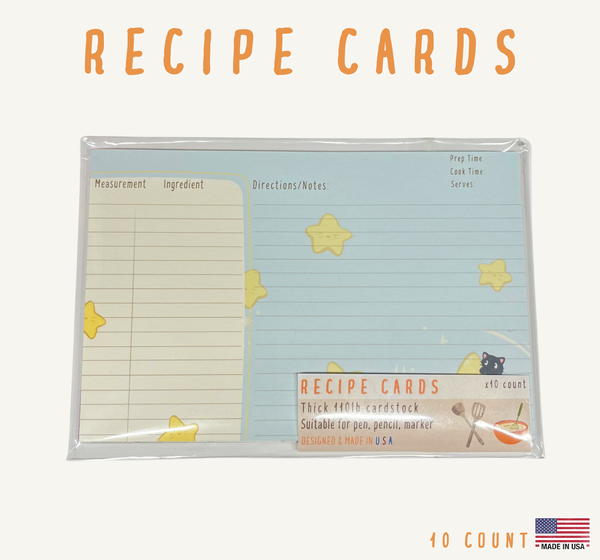 Recipe Cards - Star Kitty