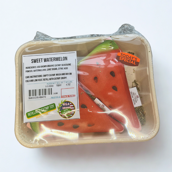 Refillable Catnip Bento Box - Sweet Watermelon