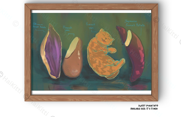 Textured Fine Art Print - Sweet Purrtato