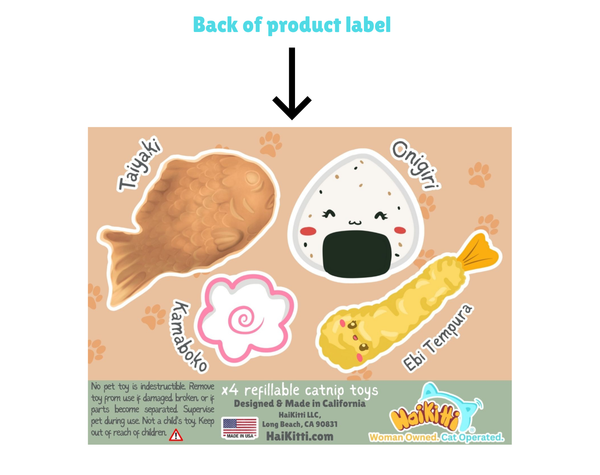 Refillable Catnip Bento Box - Assorted Japanese Inspired Snacks